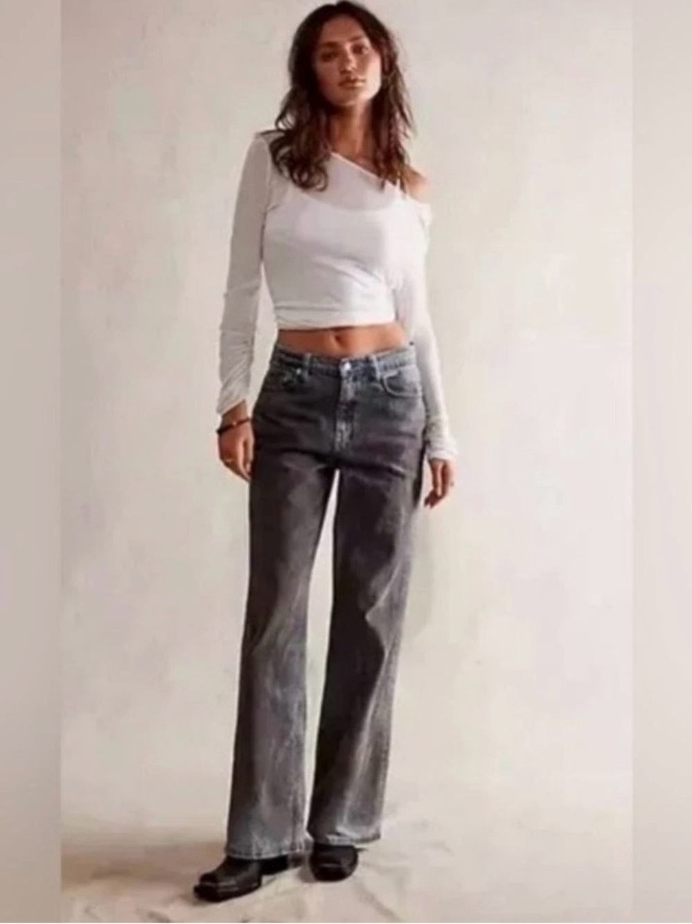 We The Free Tinsley Baggy High Rise Straight Leg Jeans